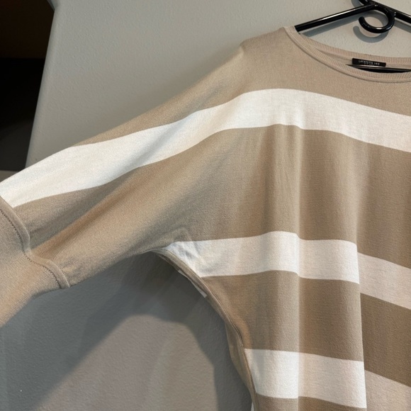 Lafayette 148 New York Striped Pullover Top Dolman Sleeve L - Picture 4 of 6